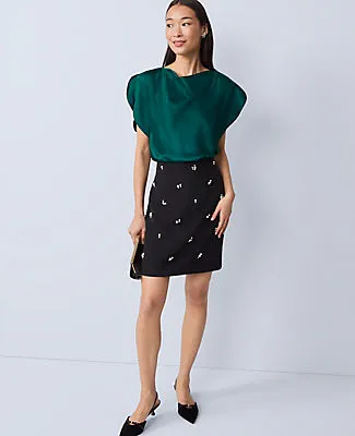 Ann Taylor Petite Draped Satin Blouse sold by Ann Taylor product image thumbnail 3