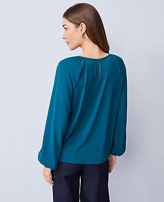 Ann Taylor Petite Lace Trim Mixed Media Blouse sold by Ann Taylor product image thumbnail 2