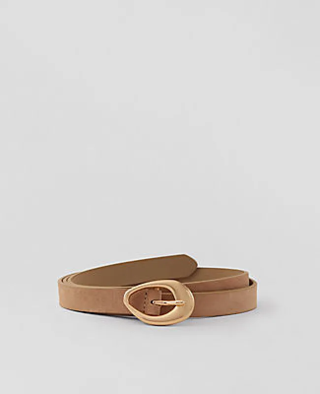 Ann Taylor Suede Textured Buckle Belt sold by Ann Taylor