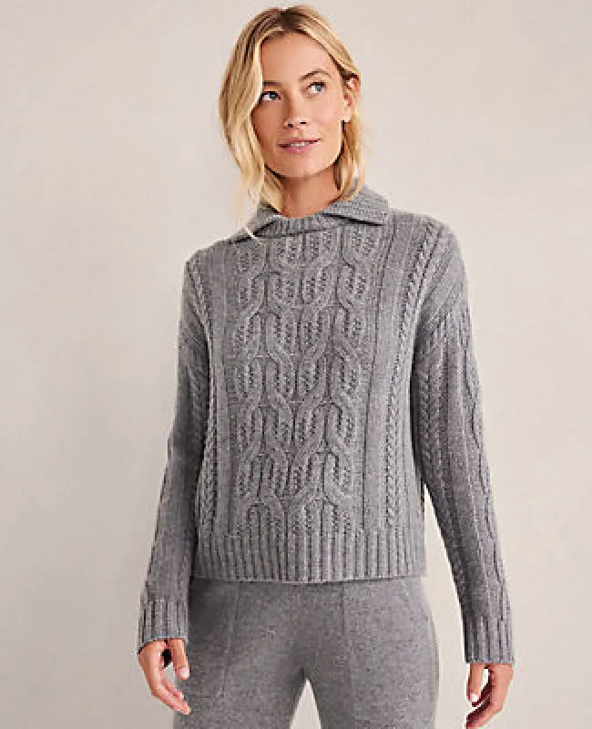 Ann Taylor CASHMERE CABLE COLLARED PO sold by Ann Taylor