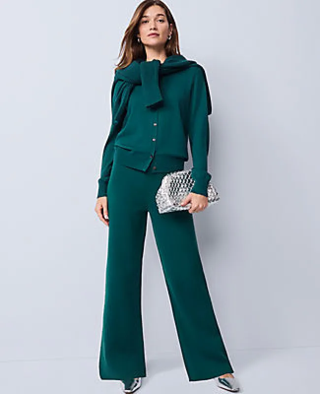 Ann Taylor The Petite Wide Leg Sweater Pant sold by Ann Taylor