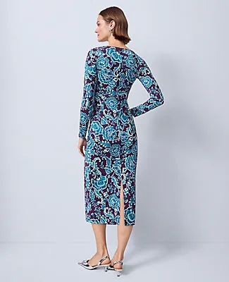 Ann Taylor Floral V-Neck Knit Dress sold by Ann Taylor product image thumbnail 2