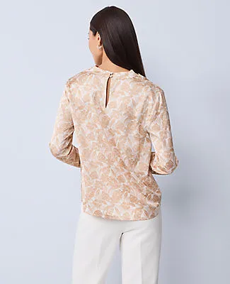 Ann Taylor Floral Asymmetric Satin Top sold by Ann Taylor product image thumbnail 2