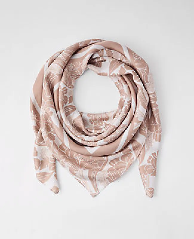 Ann Taylor Floral Oversized Silk Scarf sold by Ann Taylor