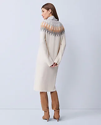 Ann Taylor Weekend Collection Fair Isle Sweater Midi Dress sold by Ann Taylor product image thumbnail 2