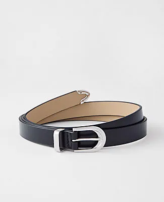 Ann Taylor Leather Round Buckle Belt sold by Ann Taylor