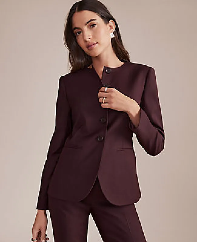 Ann Taylor The Petite Curved Hem Jacket sold by Ann Taylor