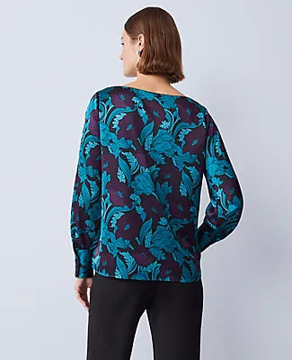 Ann Taylor Petite Floral Boatneck Blouse sold by Ann Taylor product image thumbnail 2