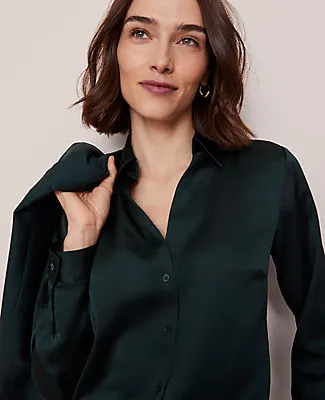 Ann Taylor Satin Essential Shirt sold by Ann Taylor
