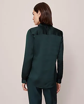 Ann Taylor Satin Essential Shirt sold by Ann Taylor product image thumbnail 2
