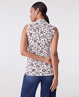 Ann Taylor Floral Sleeveless V-Neck Top sold by Ann Taylor product image thumbnail 2