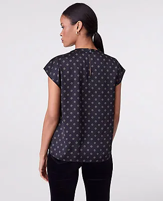 Ann Taylor Geo Satin Cowl Neck Blouse sold by Ann Taylor product image thumbnail 2