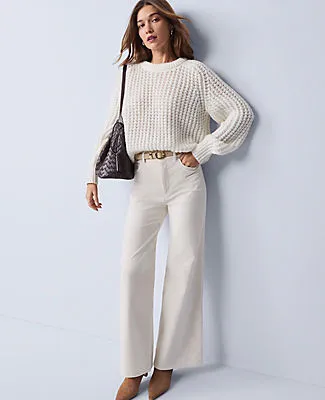 Ann Taylor Petite Weekend Collection Cozy Crew Neck Sweater sold by Ann Taylor product image thumbnail 3