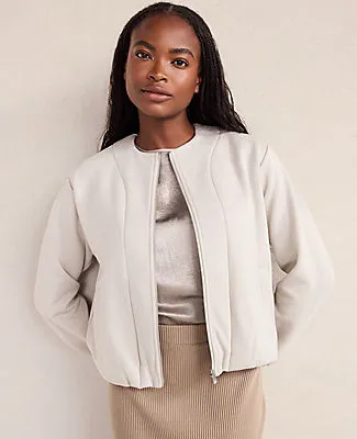 Ann Taylor Haven Well Within Soft-Brushed Fleece Bubble Bomber sold by Ann Taylor product image thumbnail 2