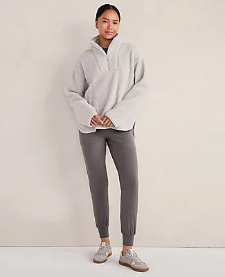 Ann Taylor Haven Well Within Sherpa Half-Zip Mock Neck Pullover sold by Ann Taylor product image thumbnail 3
