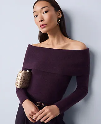Ann Taylor Petite Ribbed Off-The-Shoulder Sweater sold by Ann Taylor