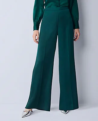 Ann Taylor The Wide-Leg Pant in Satin sold by Ann Taylor product image thumbnail 2