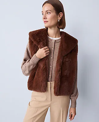 Ann Taylor Faux Fur Vest sold by Ann Taylor