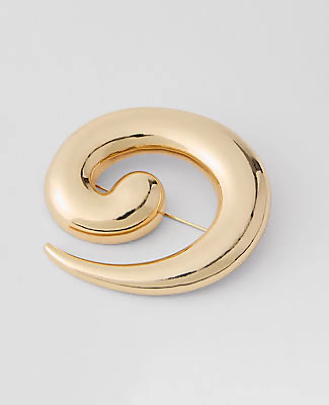 Ann Taylor Metal Swirl Brooch sold by Ann Taylor