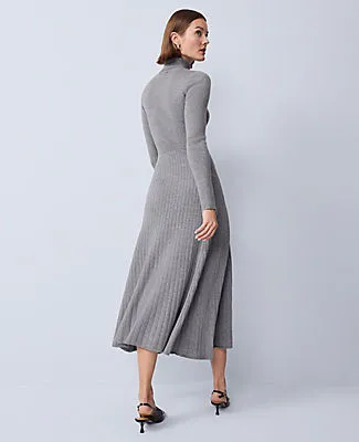 Ann Taylor Petite Ribbed Turtleneck Sweater Dress sold by Ann Taylor product image thumbnail 2