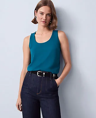 Ann Taylor Mixed Media Tank Top sold by Ann Taylor