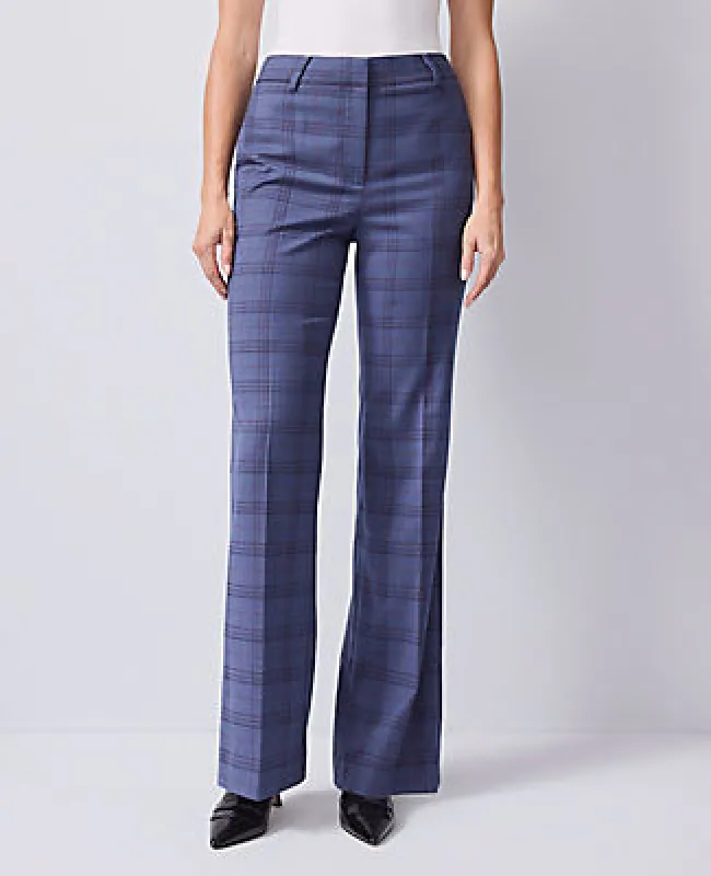 Ann Taylor The Flare Trouser in Plaid - Curvy Fit sold by Ann Taylor