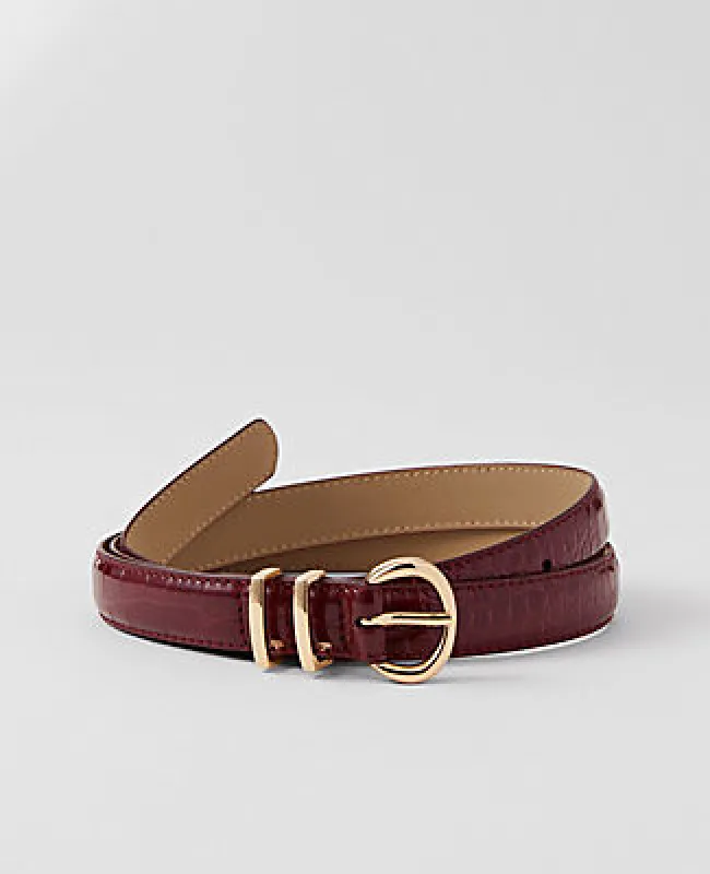 Ann Taylor Skinny Croco Belt sold by Ann Taylor