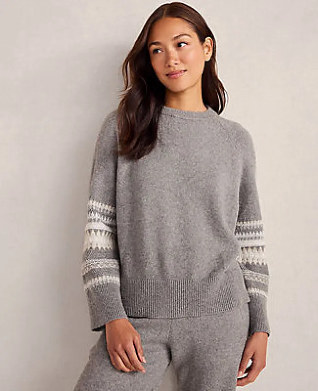 Ann Taylor Haven Well Within Organic Cotton Blend Nostalgic Fair Isle Crewneck Sweater sold by Ann Taylor
