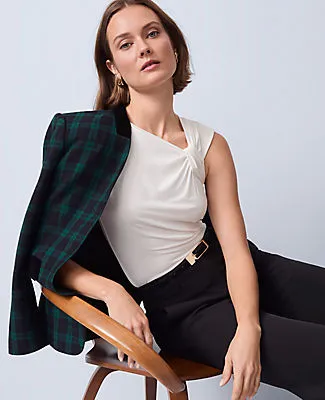 Ann Taylor Petite Asymmetric Twist Shoulder Top sold by Ann Taylor product image thumbnail 3