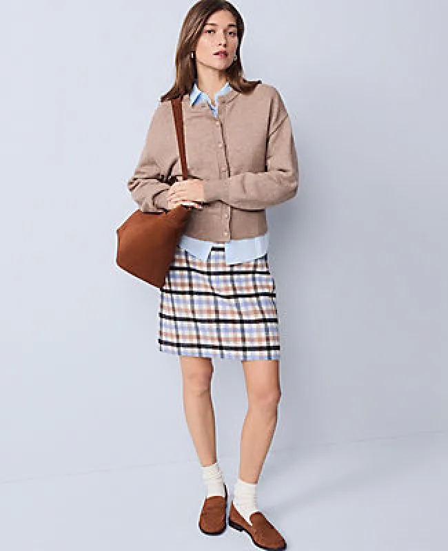 Ann Taylor Petite Weekend Collection Plaid A-Line Skirt sold by Ann Taylor