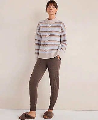 Ann Taylor Haven Well Within Wool Blend Cable Stripe Crewneck Sweater sold by Ann Taylor product image thumbnail 2