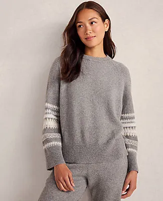 Ann Taylor Haven Well Within Organic Cotton Blend Nostalgic Fair Isle Crewneck Sweater sold by Ann Taylor
