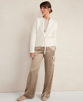 Ann Taylor Haven Well Within Chunky Cotton Blend Belted Cardigan sold by Ann Taylor product image thumbnail 2