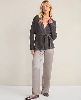 Ann Taylor Haven Well Within Cotton Blend Lurex Belted Cardigan sold by Ann Taylor product image thumbnail 3
