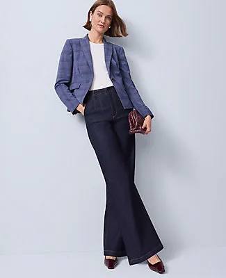 Ann Taylor The Petite Shorter One Button Blazer in Plaid sold by Ann Taylor product image thumbnail 3