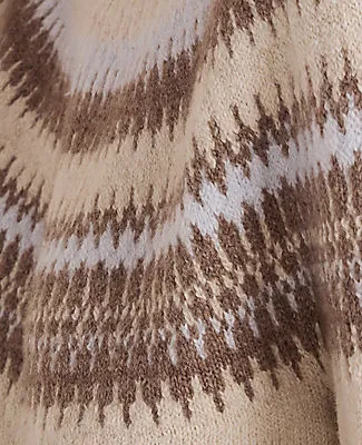 Ann Taylor Haven Well Within Organic Cotton Blend Fair Isle Cable Mock Neck Sweater sold by Ann Taylor product image thumbnail 5