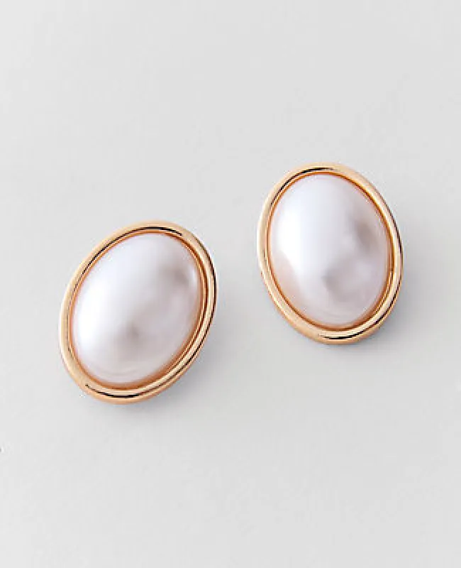 Ann Taylor Oversized Pearl Stud Earrings sold by Ann Taylor