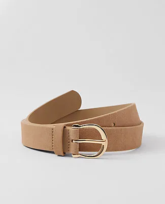 Ann Taylor Round Buckle Suede Belt sold by Ann Taylor