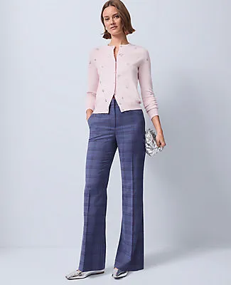 Ann Taylor The Petite Flare Trouser in Plaid sold by Ann Taylor product image thumbnail 4