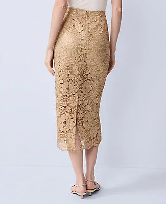 Ann Taylor Lace Column Midi Skirt sold by Ann Taylor product image thumbnail 3