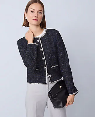 Ann Taylor Petite Metallic Tweed Jacket sold by Ann Taylor