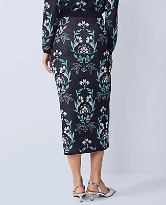 Ann Taylor Petite Floral Jacquard Sweater Skirt sold by Ann Taylor product image thumbnail 3