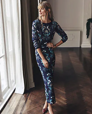 Ann Taylor Petite Floral Jacquard Sweater Skirt sold by Ann Taylor product image thumbnail 4