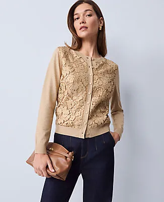 Ann Taylor Petite Lace Ann Cardigan sold by Ann Taylor product image thumbnail 4