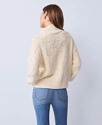 Ann Taylor Petite Weekend Collection Textured Turtleneck Sweater sold by Ann Taylor product image thumbnail 2