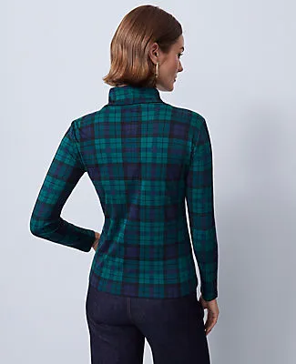 Ann Taylor Plaid Turtleneck Top sold by Ann Taylor product image thumbnail 2