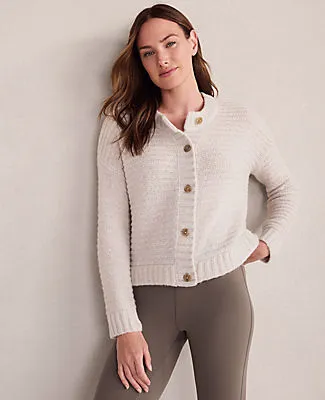 Ann Taylor Haven Well Within Merino Wool Cashmere Link Stitch Cardigan sold by Ann Taylor