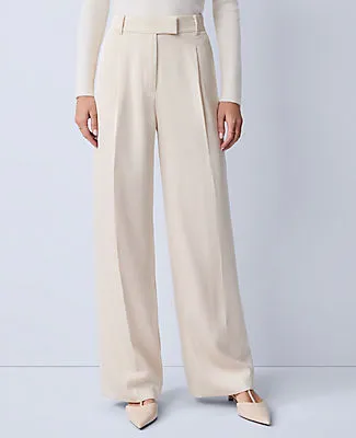Ann Taylor The Petite Pleated Trouser in Satin sold by Ann Taylor product image thumbnail 2