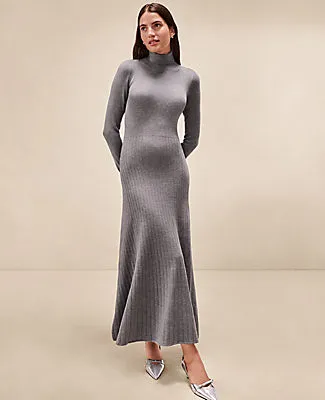Ann Taylor Petite Ribbed Turtleneck Sweater Dress sold by Ann Taylor product image thumbnail 3
