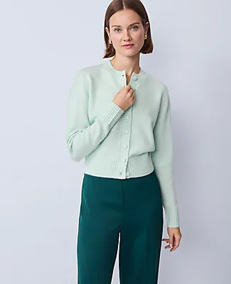 Ann Taylor Cozy Crew Neck Cardigan sold by Ann Taylor